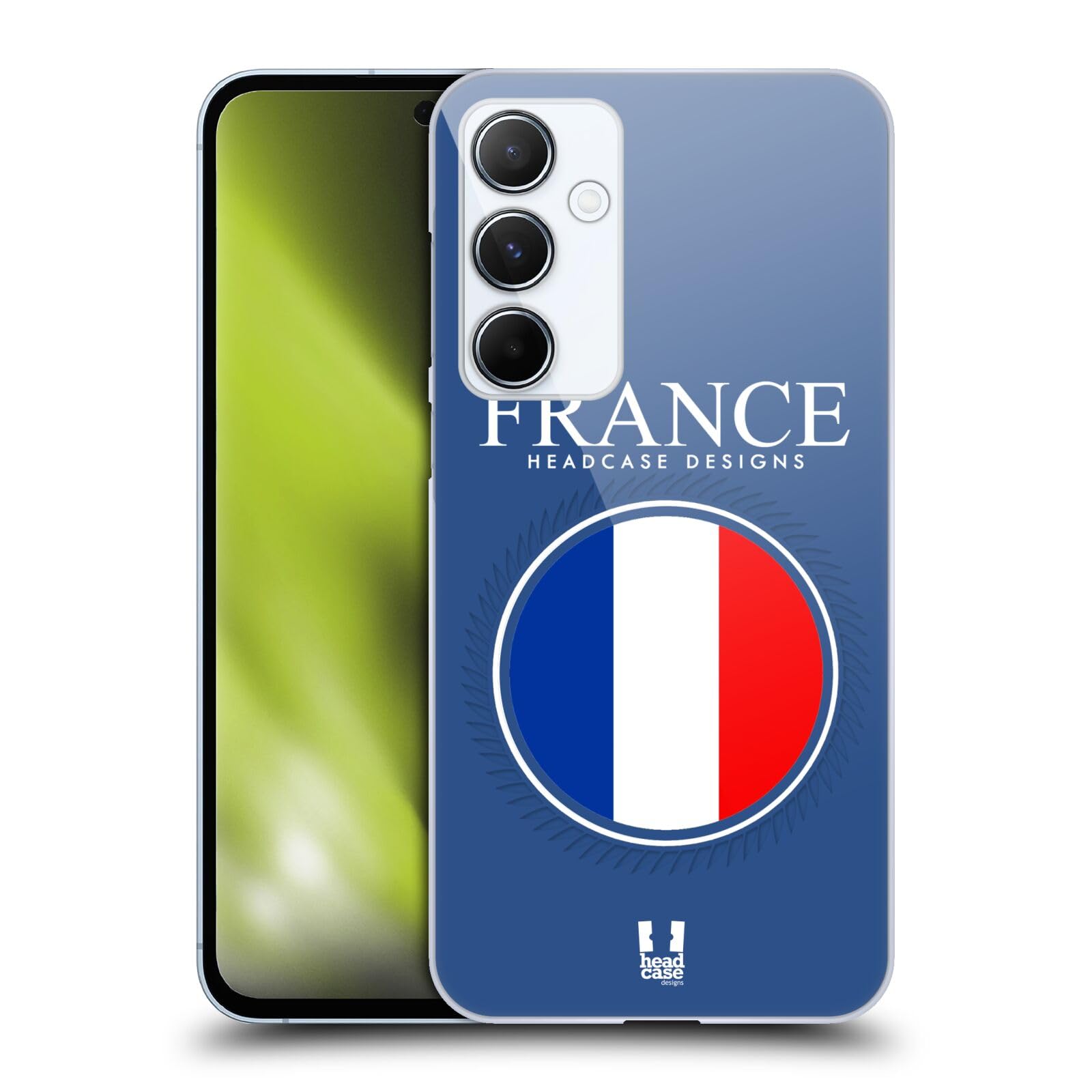 Head Case Designs France French français Flag Flag Patches Hard Back Case Compatible with Samsung Galaxy A55 5G