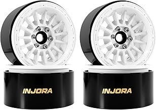 INJORA Beadlock Rims 2.2" Offset 0mm for RC Crawlers 1/10 in Brass and Aluminum Alloy (W2259)