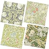AnyDesign 50 Pcs William Morris Floral Paper Napkin Vintage Wildflower Floral Disposable Luncheon Napkins Spring Decorative Dessert Dinner Hand Napkin for Holiday Wedding Garden Party Table Decor