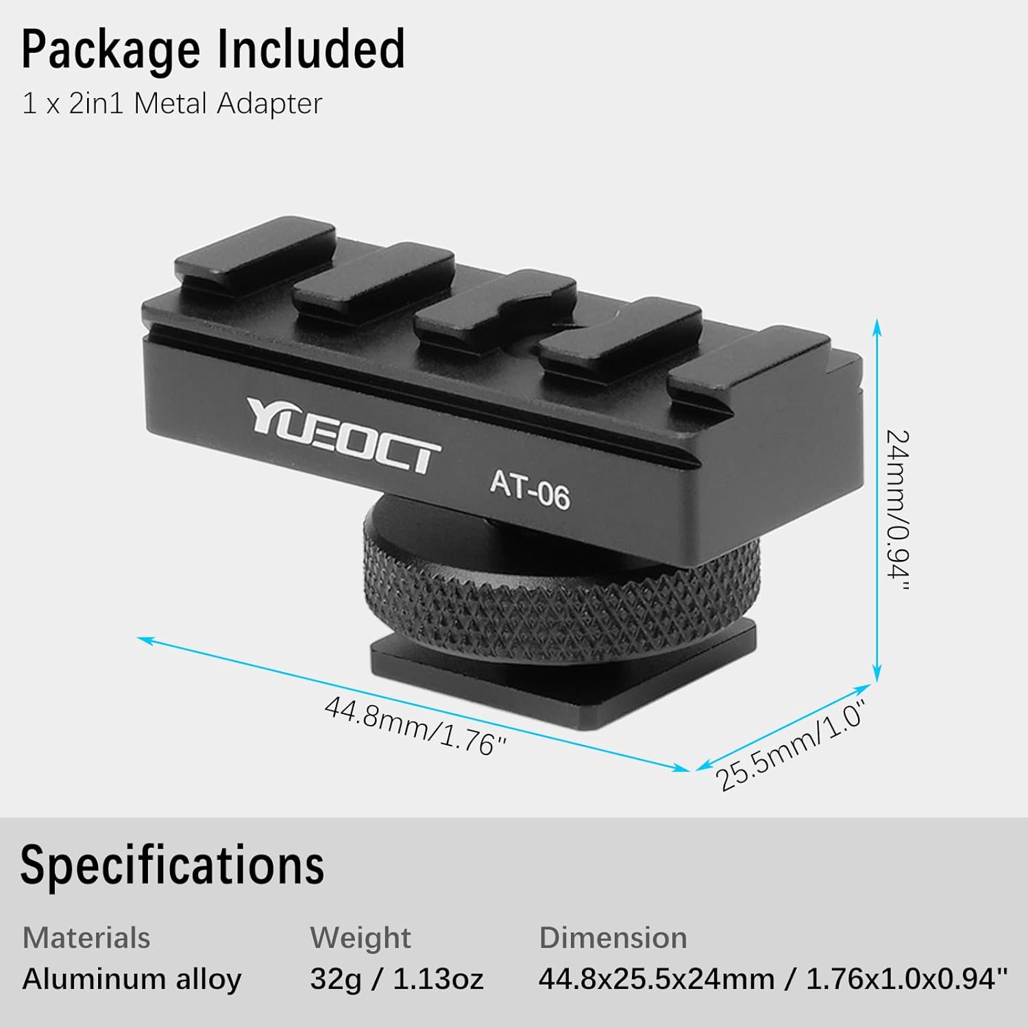 2in1 Finder Mounting Adapter 11mm 20-21mm Picatinny Dovetail Rail w 1/4" Hole for Finderscope Guide Scope Red Dot Reflex Sight Mount DSLR Camera Hotshoe Coldshoe Hot Cold Shoe (Updated Version) - Image 7