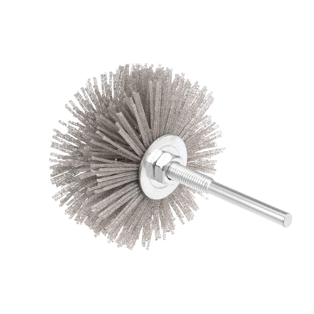 uxcell Nylon Wheel Brush 80 Grits Abrasive Grinding Head with 6mm Threaded Shank