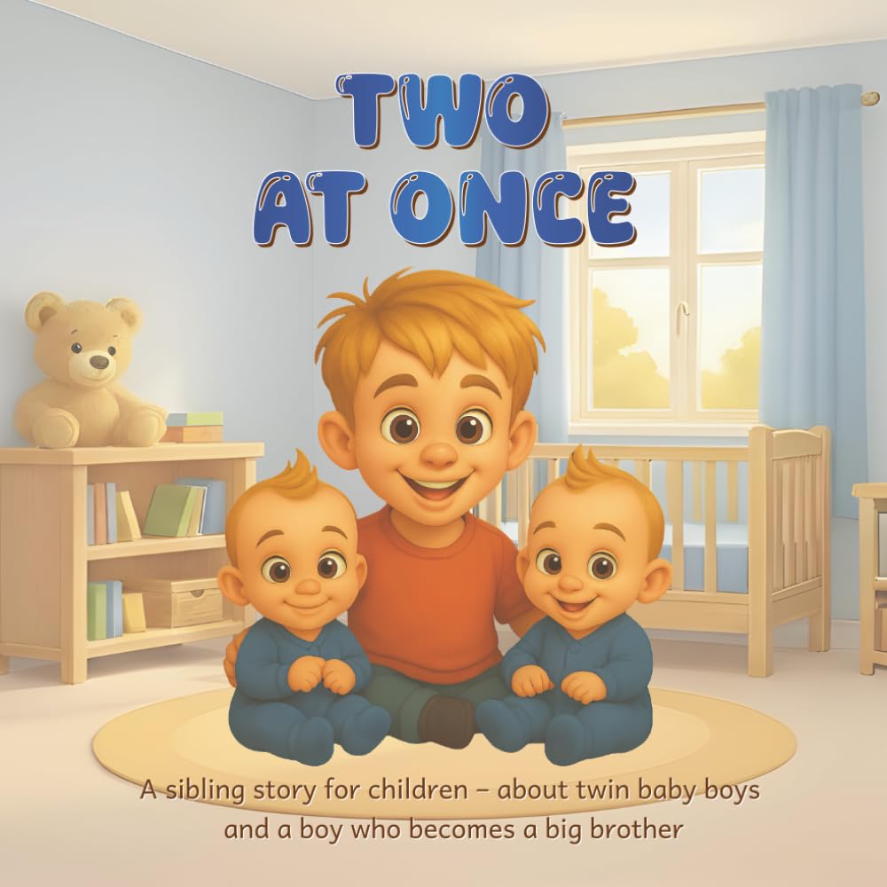 TWO AT ONCE: A sibling story for children — about twin baby boys and a boy who becomes a big brother