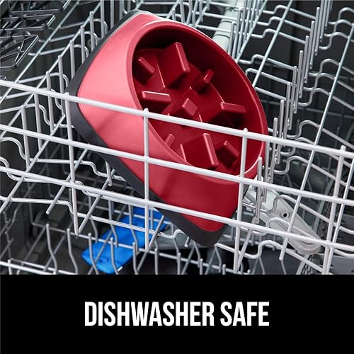 Miniatura 49 de GORILLA GRIP Cuencos para perros de alimentación lenta pendiente de patente, rompecabezas interactivo para perros y gatos, mantiene a las mascotas