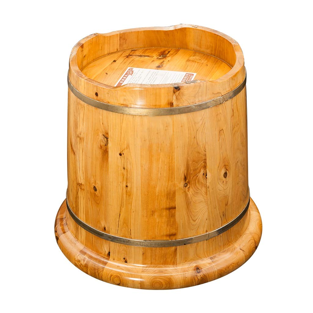 Barile per Piedi,Secchio da Bagno in Legno per Massaggio,Fatto a Mano,Pediluvi Superficie Liscia,Accessori per Il Bagno Anniversario Comfortable Anniversary
