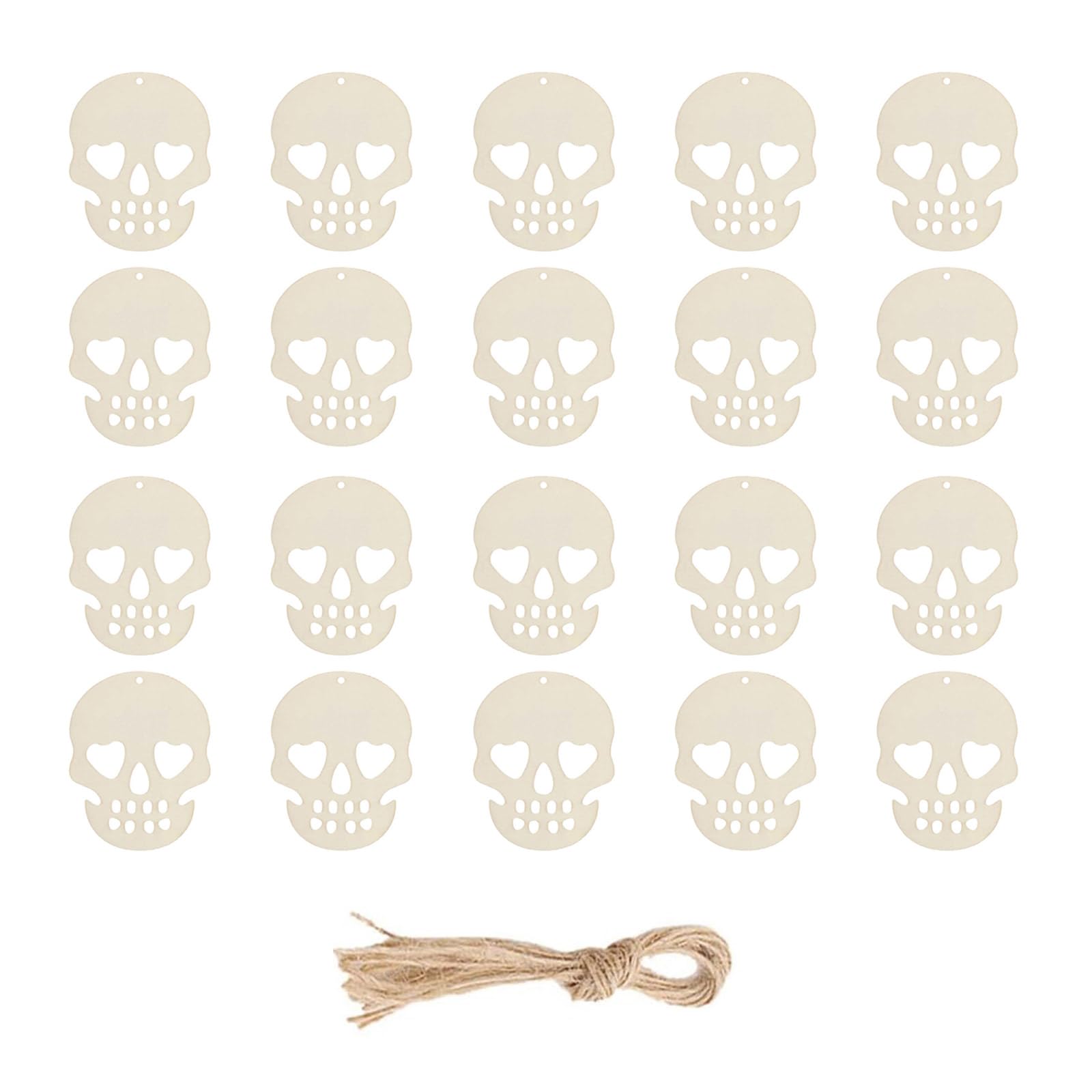 Tsophreniq 20PCS Wood Hanging Halloweens Decorations Easy Assembly Holiday Craft Project for Kids Adults Halloweens Hanging