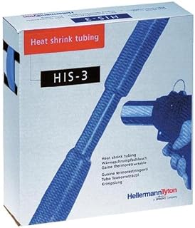 HellermannTyton 308 – 31200 Schrumpfschlauch Schwarz 1Stück (S) – Isolierung Kabel (5 m, 1,2 cm, 4 mm, 0,8 mm, 1 Stück (S))