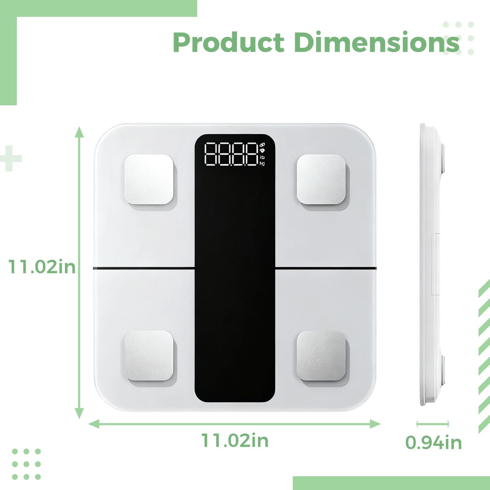 Báscula inteligente de 25 mediciones de grasa corporal, báscula de baño de peso digital, función inalámbrica, cambio de kg/libra