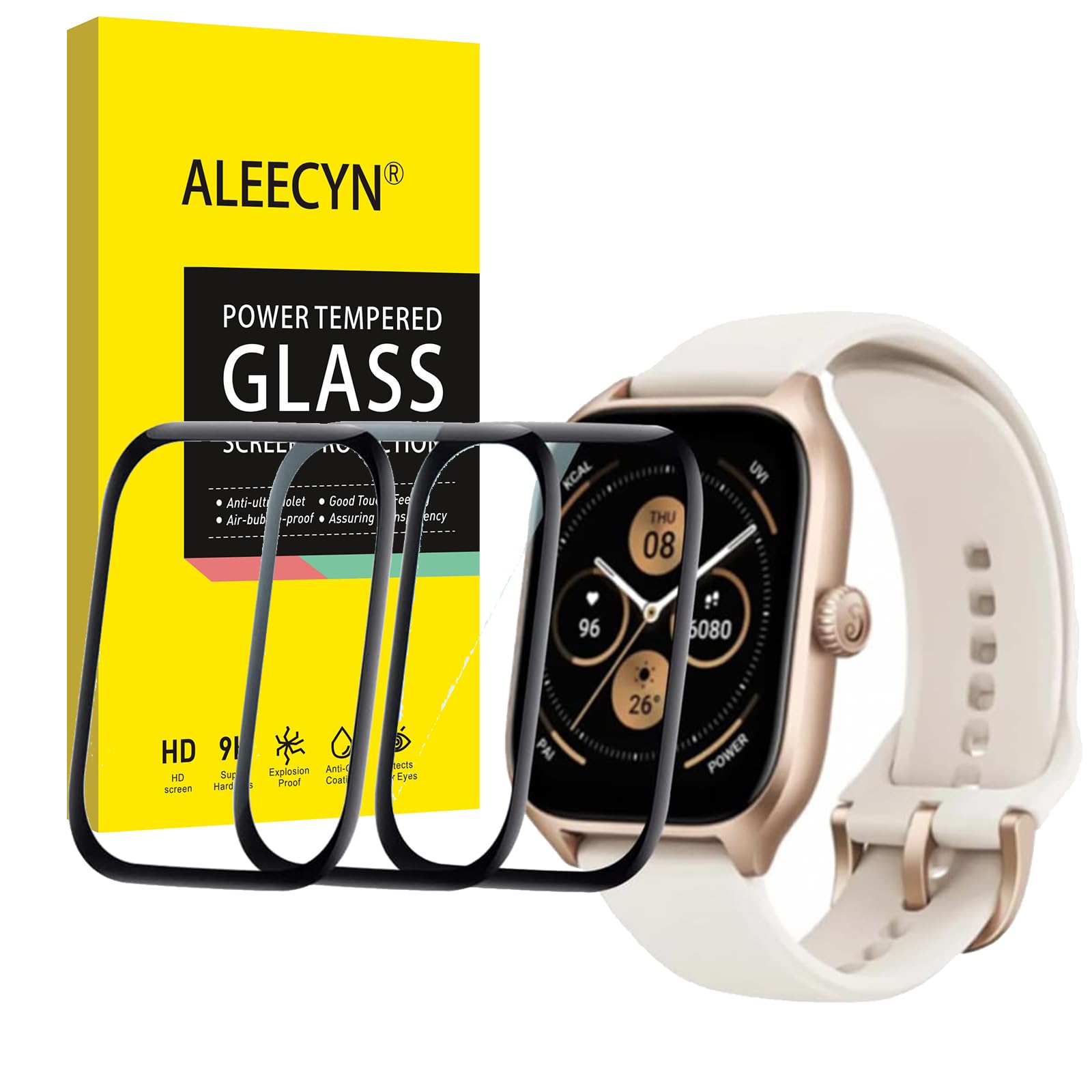 4 Pellicole Vetro Temperato Per Garmin Venu 2 - Durezza 9H, Anti-graffi, Facile Installazione, Senza Bolle - Foto 11