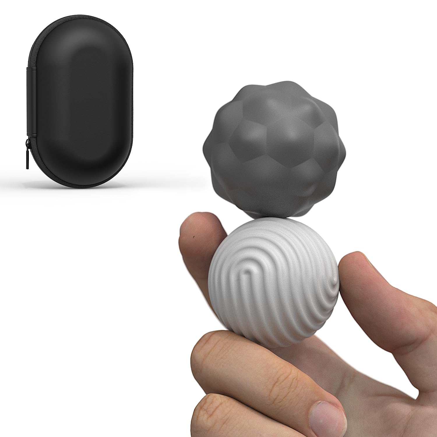 Silicone Magnetic Stress Balls Fidget Toys,2Pcs Large Attraction Textures Sensory Balls with Silicone Shell for for Adults,Silent Fidget Toys for Men,