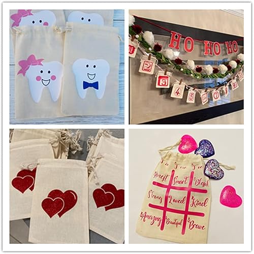 Miniatura 5 de KUPOO 50PS - Bolsas de muselina de algodón con cordón para recuerdos de fiesta de boda (4 x 5.8 pulgadas)