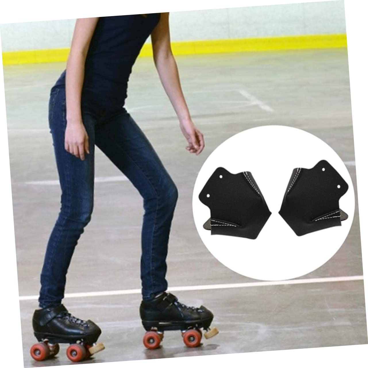 UPKOCH Skate-Zehenschutz Pads Beschützer Schützend Bewachen Zehenschutz Rollschuhe Separator Für Kappen Dein Skates Zehenschutz Tragbarer Zehenschutz Leder Black