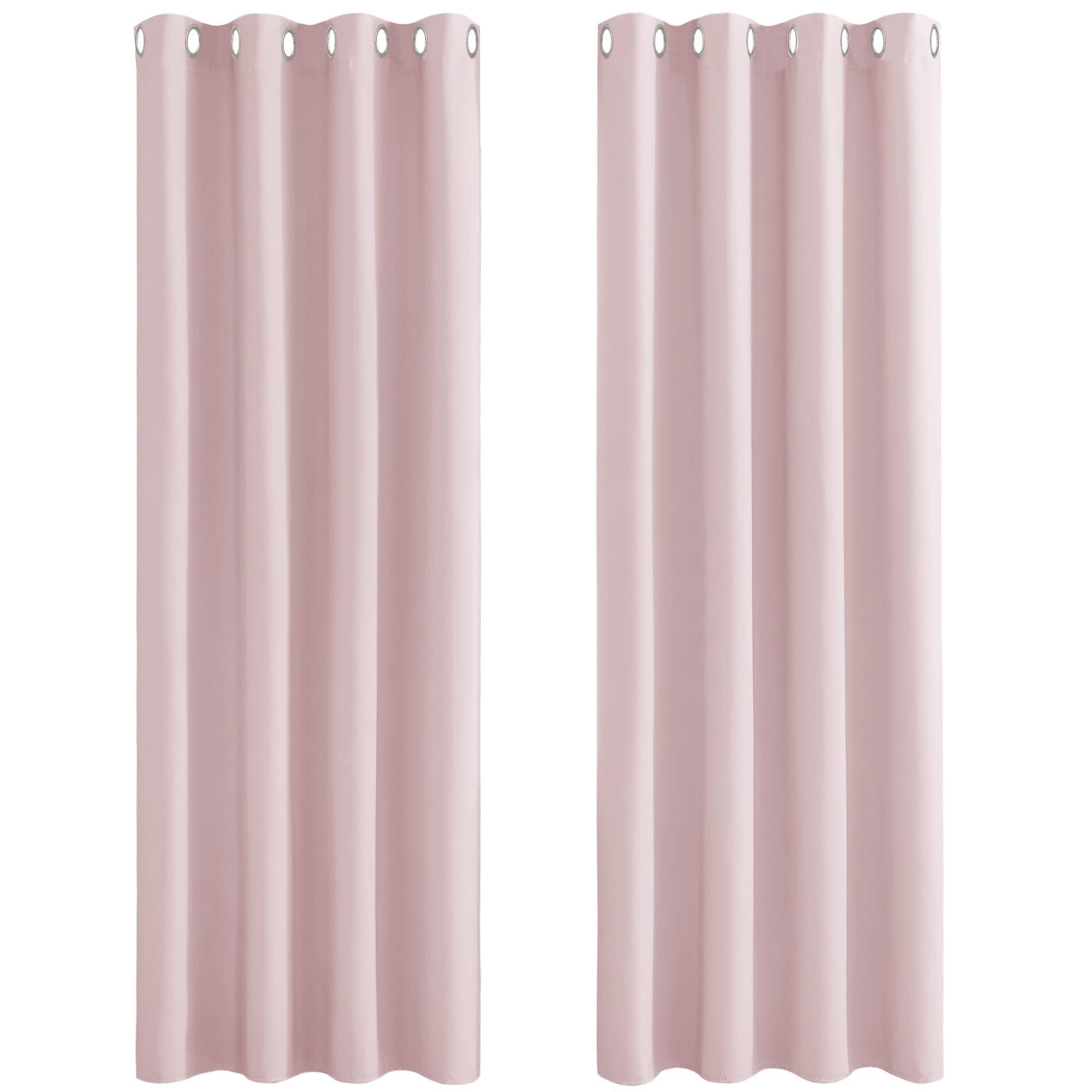 Pony Dance Girls Pink Bedroom Curtains With Eyelet - Thermal Insulated & Energy Saving Curtains & Drapes For Nursery Kids, Window Treatment For Privacy, 2 Panels, 46 X 72 Inch