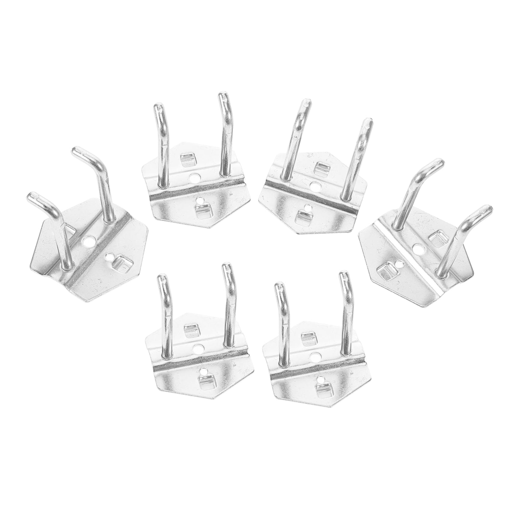 STOBAZA 6pcs Metal Pegboard Hooks Garage Storage Hooks Sturdy Easy to Clean Organize Tools Items
