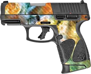 MightySkins Carbon Fiber Skin Compatible with Taurus G3C 9mm Luger - Space Cloud | Protective, Durable Textured Carbon Fiber Finish | Easy to Apply, Remove, and Change Styles | Made in The USA
