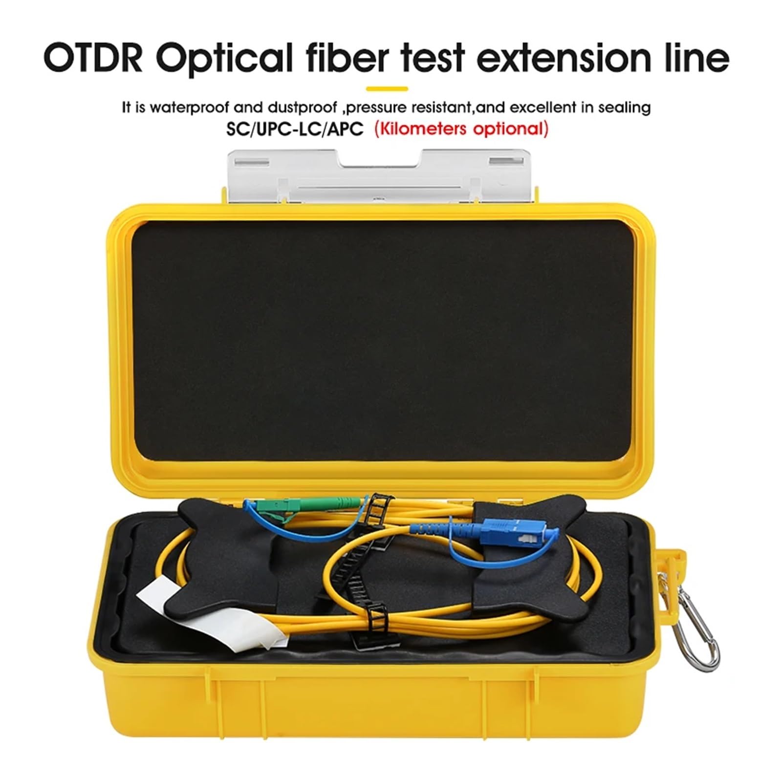 Éliminateur de zone morte LC/APC-SC/UPC, anneaux fibre, boîtier câble lancement optique 500 M ~ 2 km SM 1310/1550 nm(500M)