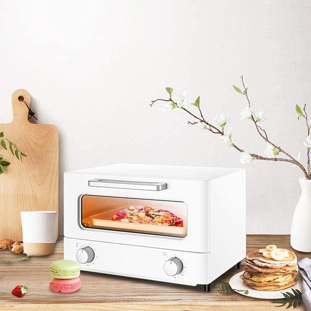Forno tostapane, Mini da 12 Litri, Piano Cottura Elettrico e Grill, Piccolo for Domestica, Timer, Porta a Doppio Vetro, Calore Superiore Inferiore, for Tostapane Banco a Convezione 1000 W (Blu)(Blue)