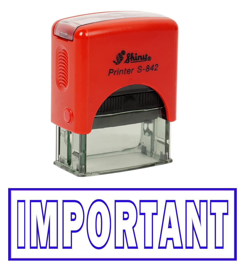 Important Self Inking Rubber Stamp Office Stationary Custom Shiny Stamp