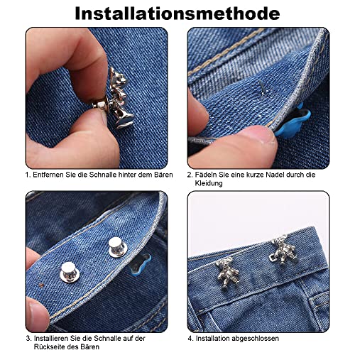 Bottoni per Stringere Jeans, 6 paia LdawyDE Orso