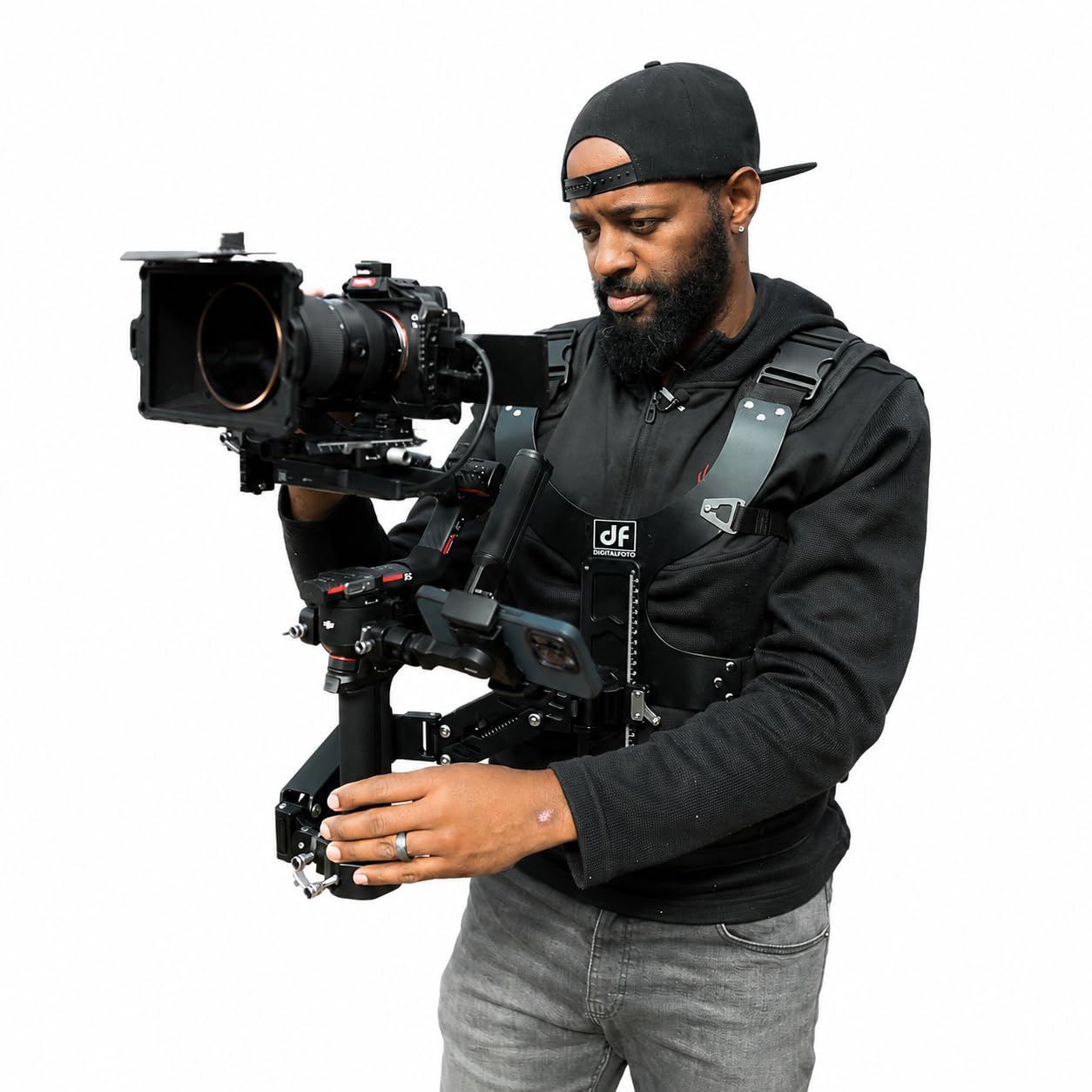 Thanos-SE Ultra Gimbal Support Weste mit Schnellwechsel – Steadicam Gimbal Stabilisator Weste für DJI Ronin RS5 RS4 PRO, RS3 Mini, RS3 PRO und Kameras, 2–8 kg Traglast für Videografen