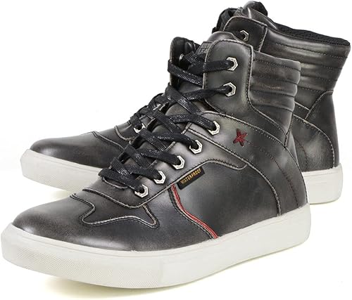 Miniatura 4 de Milwaukee Leather MBM9152 - Zapatos impermeables de cuero negro vintage para hombre con soporte para tobillo - 10