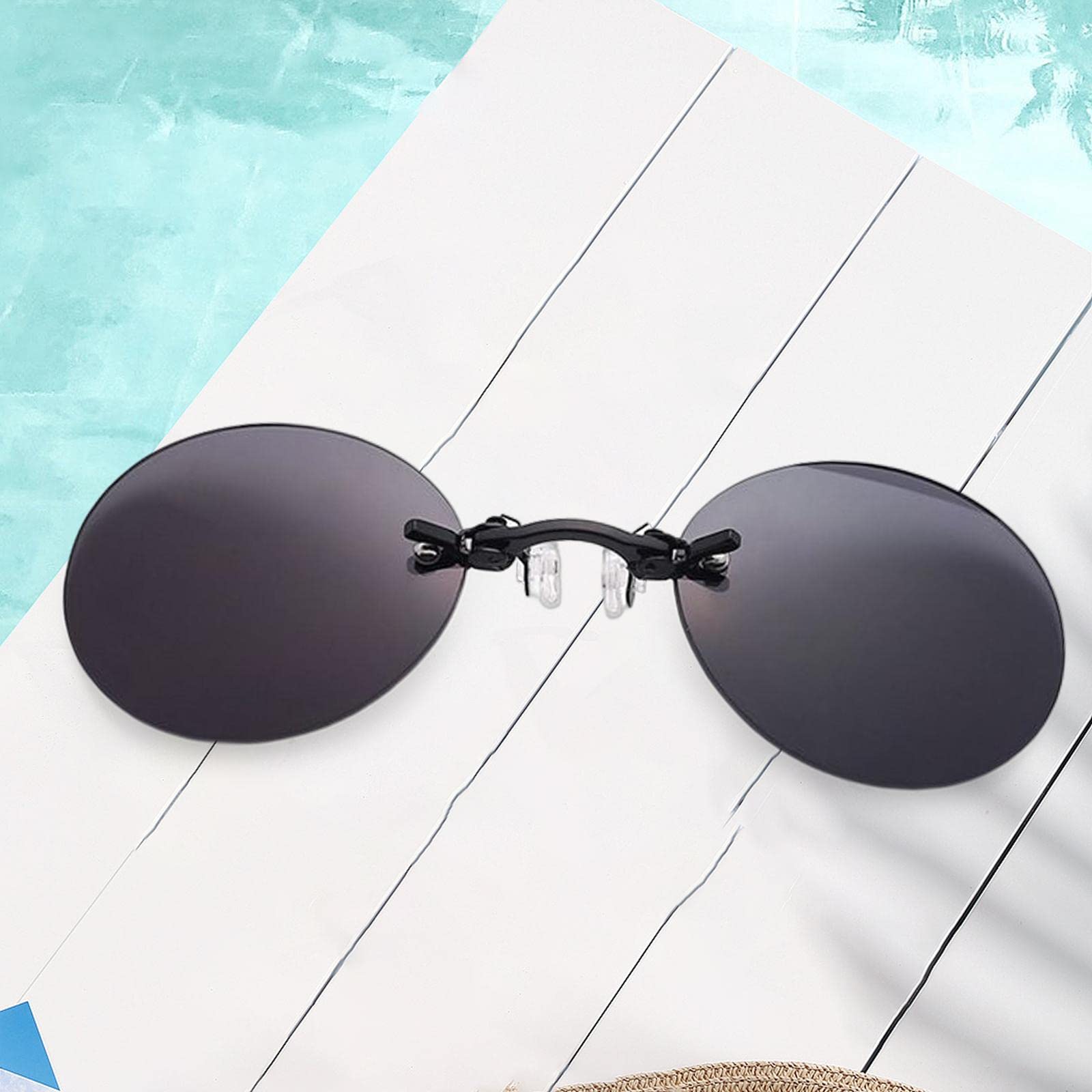 Set di 2 Occhiali Da Clip Senza Montatura con Trattamento Fotocromatico E Custodia, Ideali per Adulti Alla Moda E Occasioni Speciali.