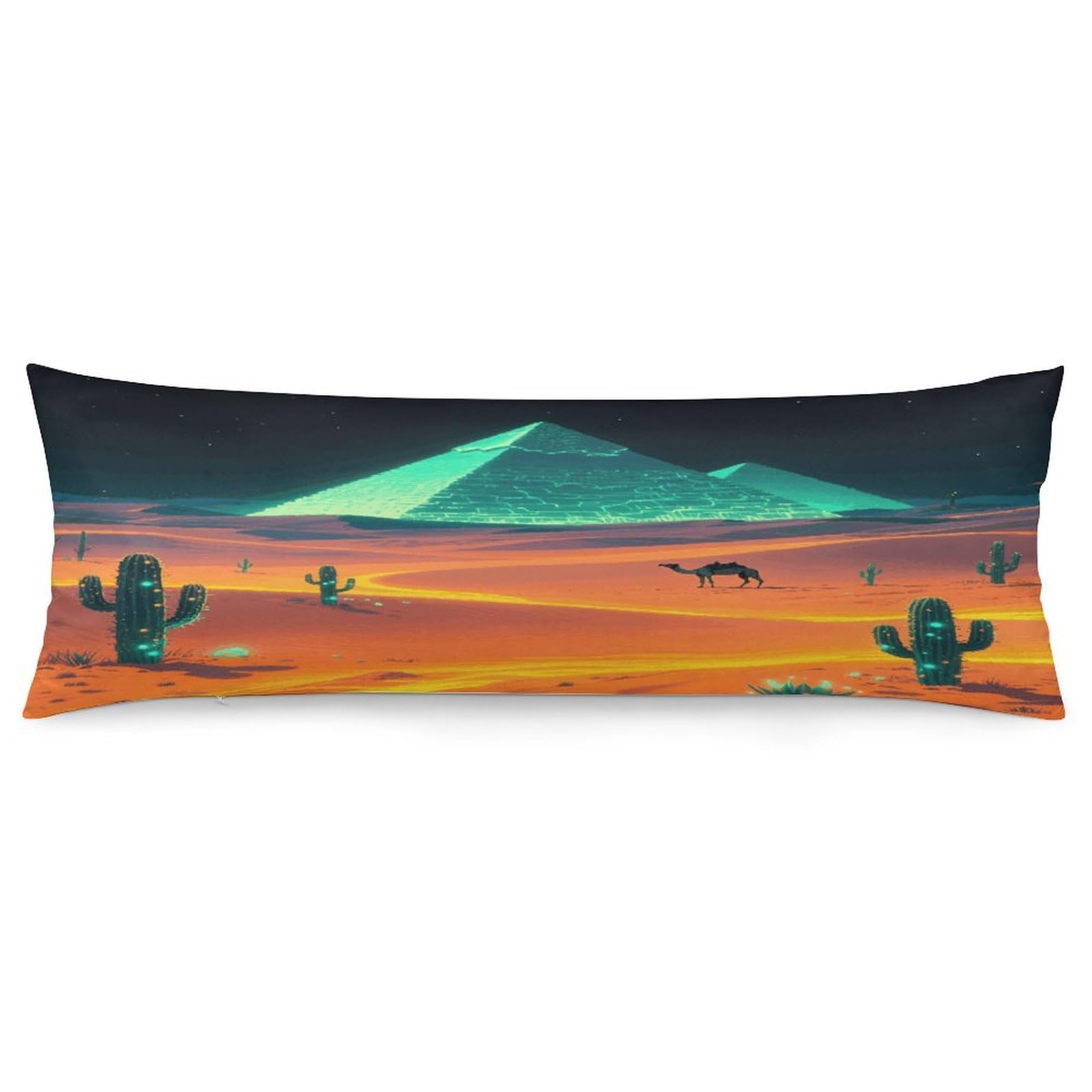 VstaDank Shining Desert Pillow Cover Decorative Lumbar Pillow Cover 19x53 Inch Long Body Pillows Case Soft Luxury Decorative Throw Pillowcase for Couch Sofa Bedroom Car Decor Pillowcover