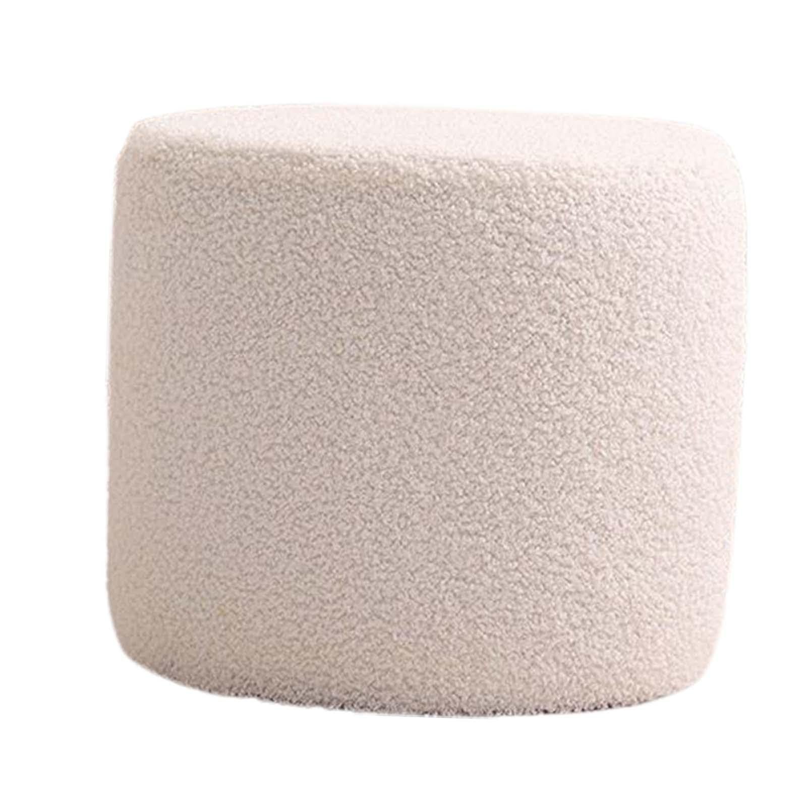 gazechimp Small Footstool Ottoman, Stool Stable Foot Stool, Non Slip, Stool Leisure Stool for Home, Office, Entryway, Doorway, White