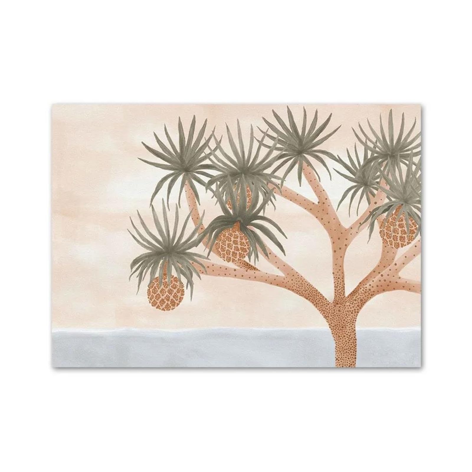 XENITE Wall Art Canvas Prints Tropical Palm Coconut Tree Boho Abstract Landscape Posters No Frame Wall Art Pictures Living Room Decor(I,30x40cm)