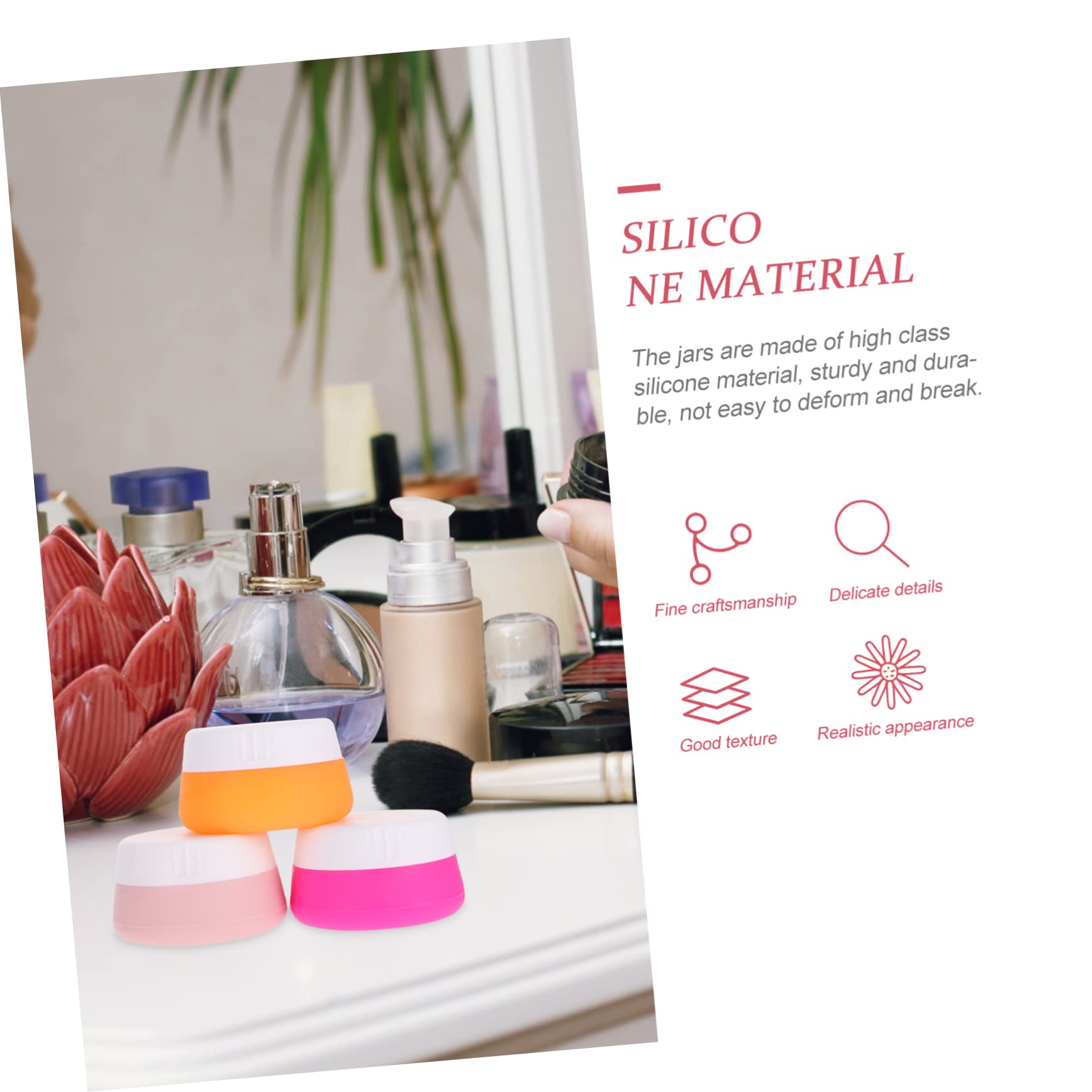 minkissy 9pezzi Contenitori Da Viaggio Silicone Da Vasetti Multi-funzione Per Cosmetici Colori Casual Pratici e Leggeri Per Viaggi e Uso Quotidiano