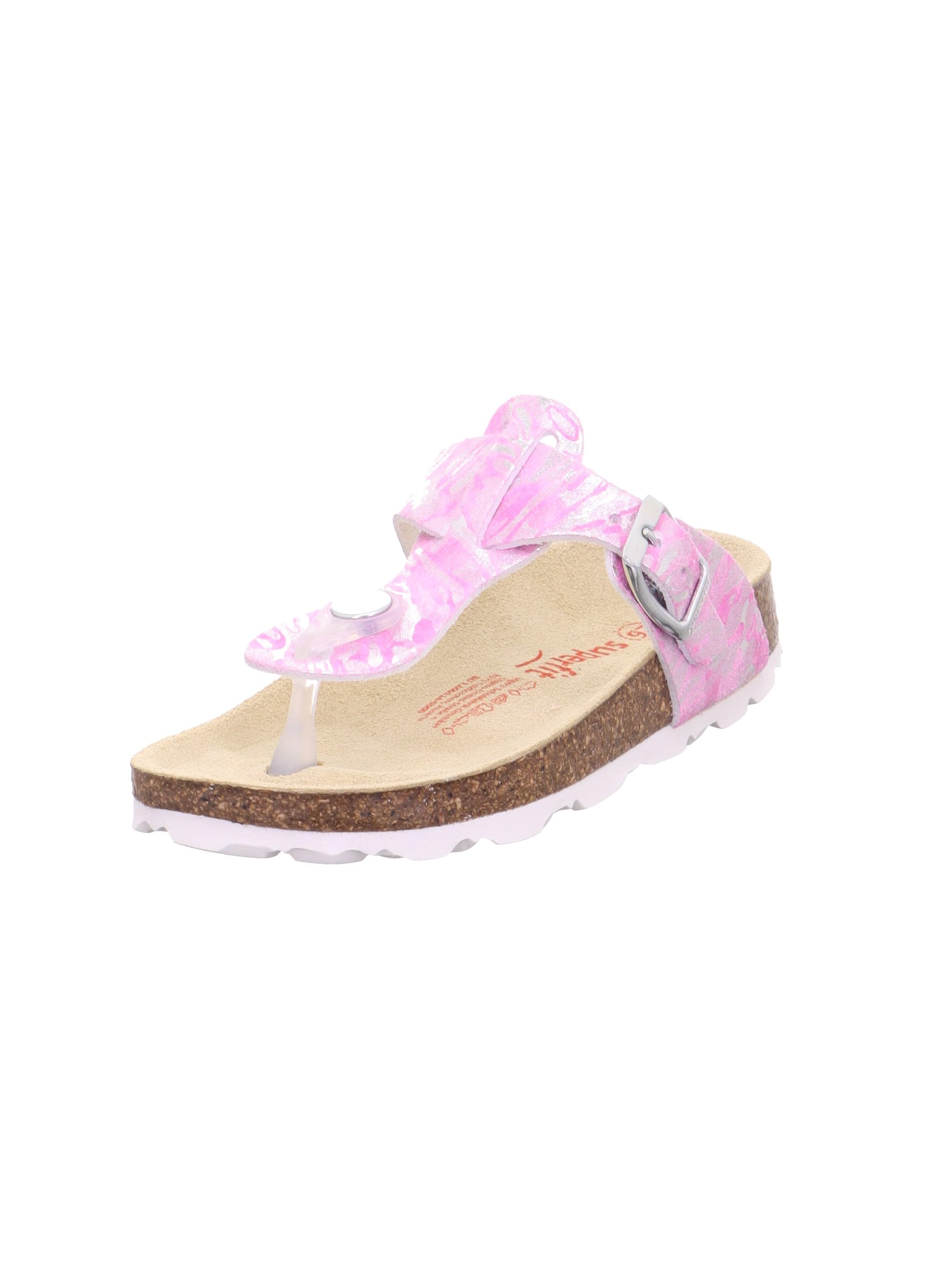 Superfit FUSSBETTPANTOFFEL, Sandal, ROSA/SILBER 5500,