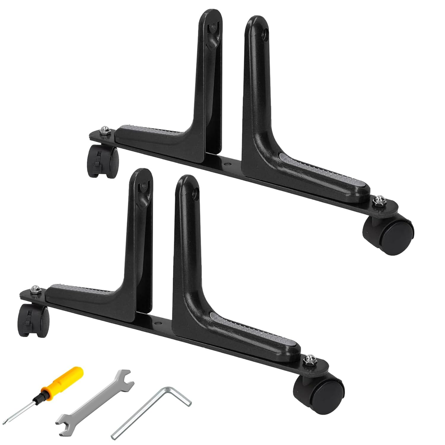TOOSOAR2 Piezas Soporte de Pantalla de Privacidad,con Ruedas de 360 Grados,Anchura Ajustable,para Hotel,Hogar,Oficina,Negro