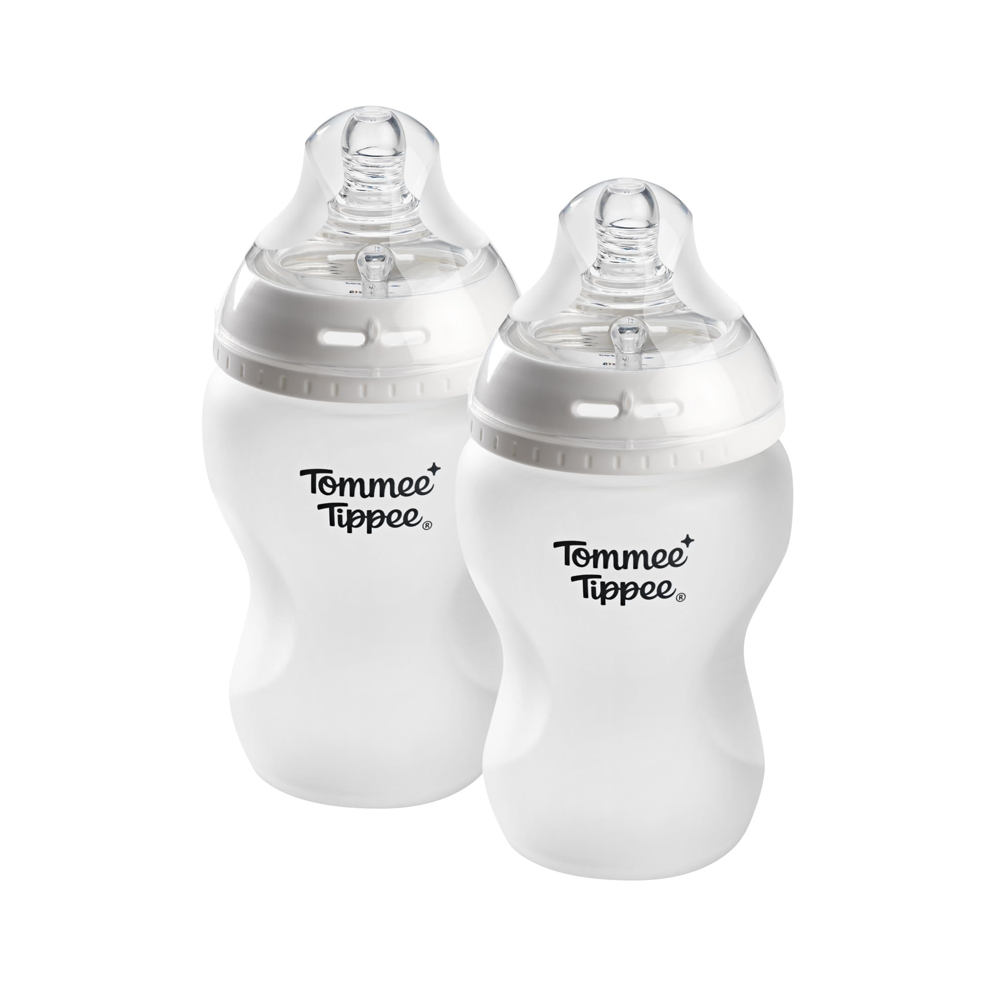 Tommee Tippee Natural Start Silikonbeschichtete Babyflaschen aus Glas zum Füttern von Babys ab der Geburt, 250 ml, 2 Stück