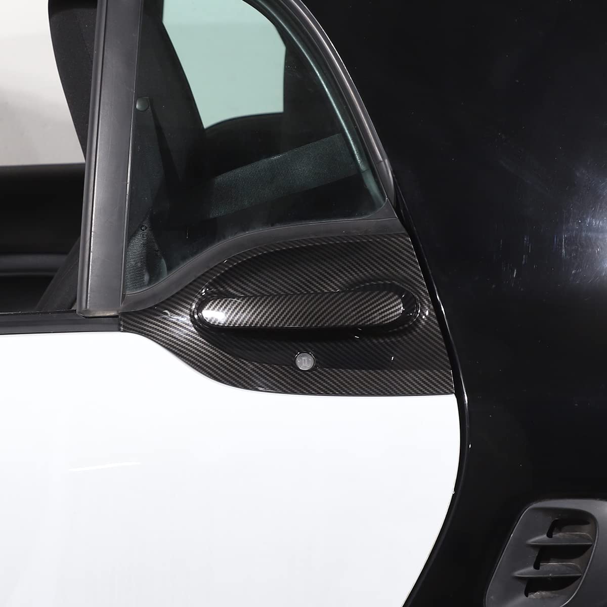 METYOUCAR Garniture de poignée de porte de voiture pour Benz Smart 453 Fortwo Forfour 2016-2021 Accessoires de voiture pour conduite à gauche (fibre de carbone)