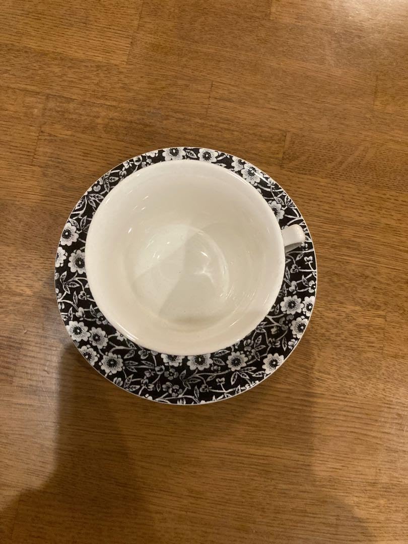 Amazon | バーレイ ブラックキャリコ カップ＆ソーサー | ノー