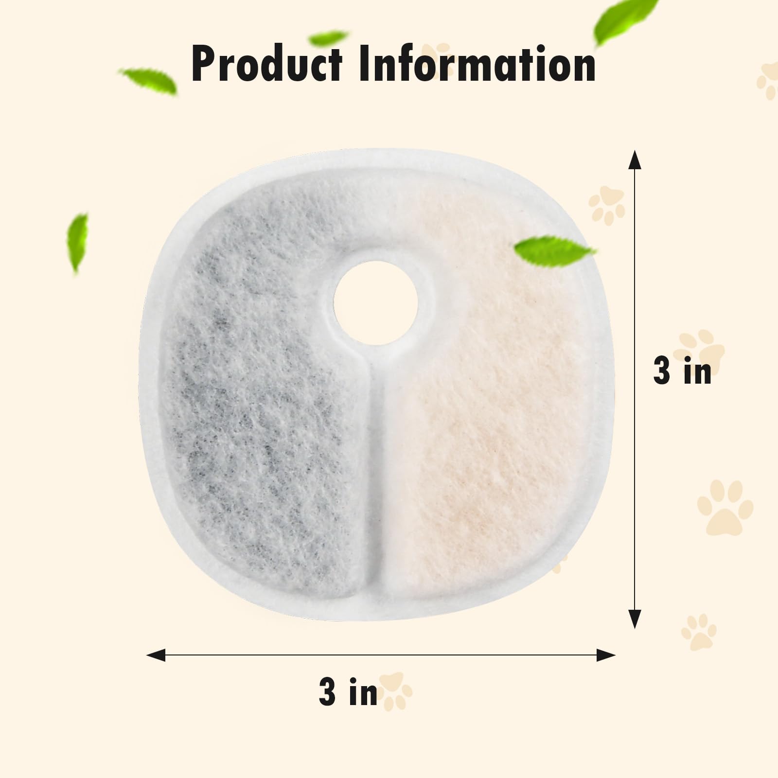 12 6 Pack Cat Fountain Filters Replacement For D30 67oz/2l Pet Fountain Filte - View #6