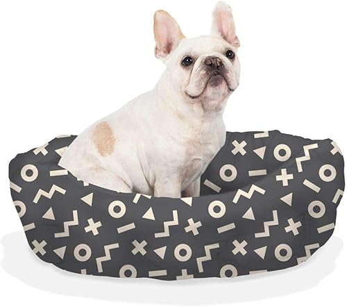 Vista 22 de Fringe Studio - Cama para mascotas Nosey Dog Spot Round Cuddler, 20 x 19 x 8 pulgadas (203001), pequeña par acampar