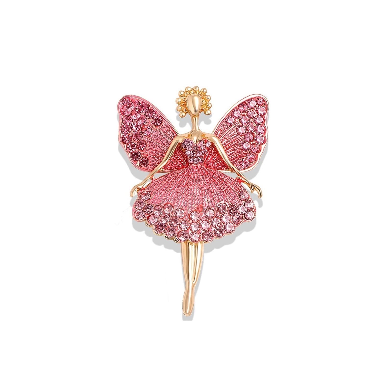 CFWSHJ Broche para Mujer, broches de Bailarina de Ballet de Cristal, alfileres de joyería para Dama, Broche Elegante para Mujer, broches Decorativos de Moda, 2 A