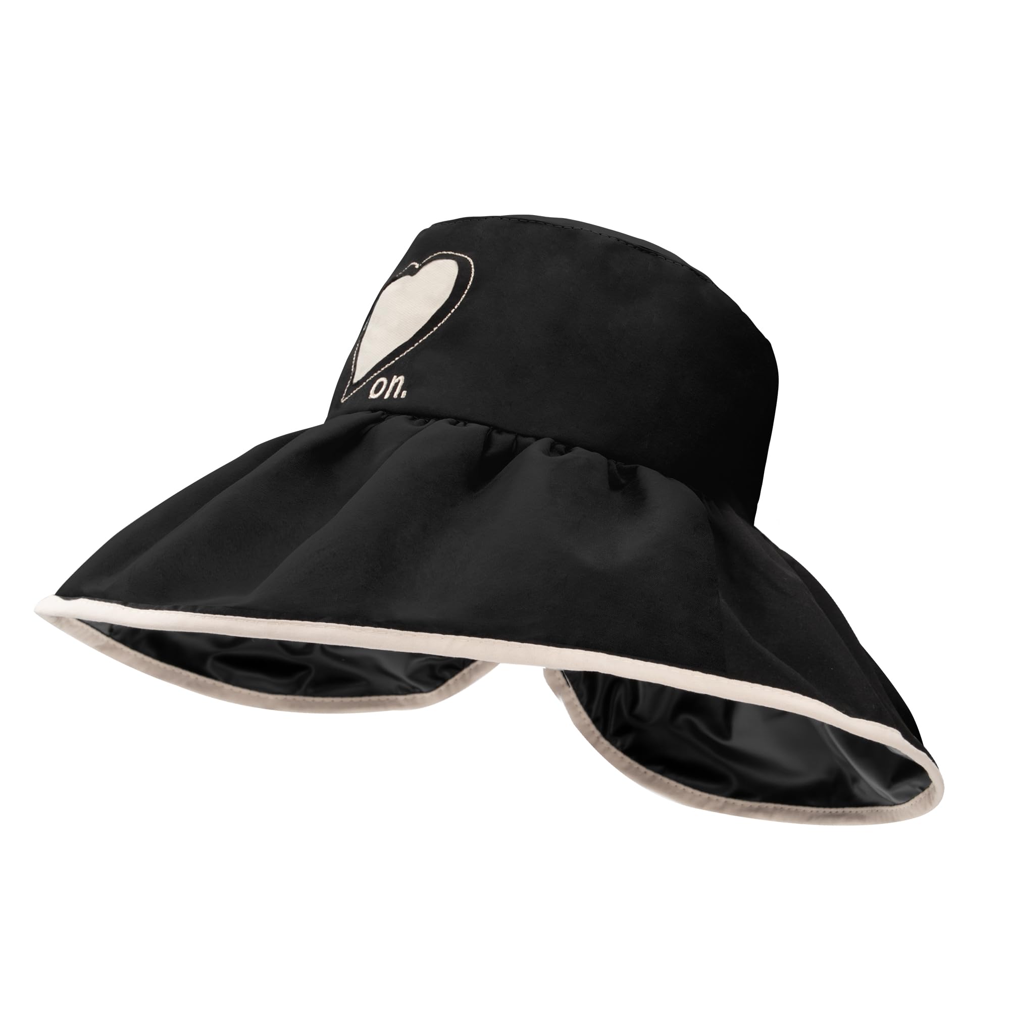 Kmbcove Sombrero de Sol al Aire Libre Plegable Sombrero de Verano Visor de ala Ancha Pamelas de Playa de Verano Respirable Gorro de Pescador para Playa, Pesca, Senderismo Negro