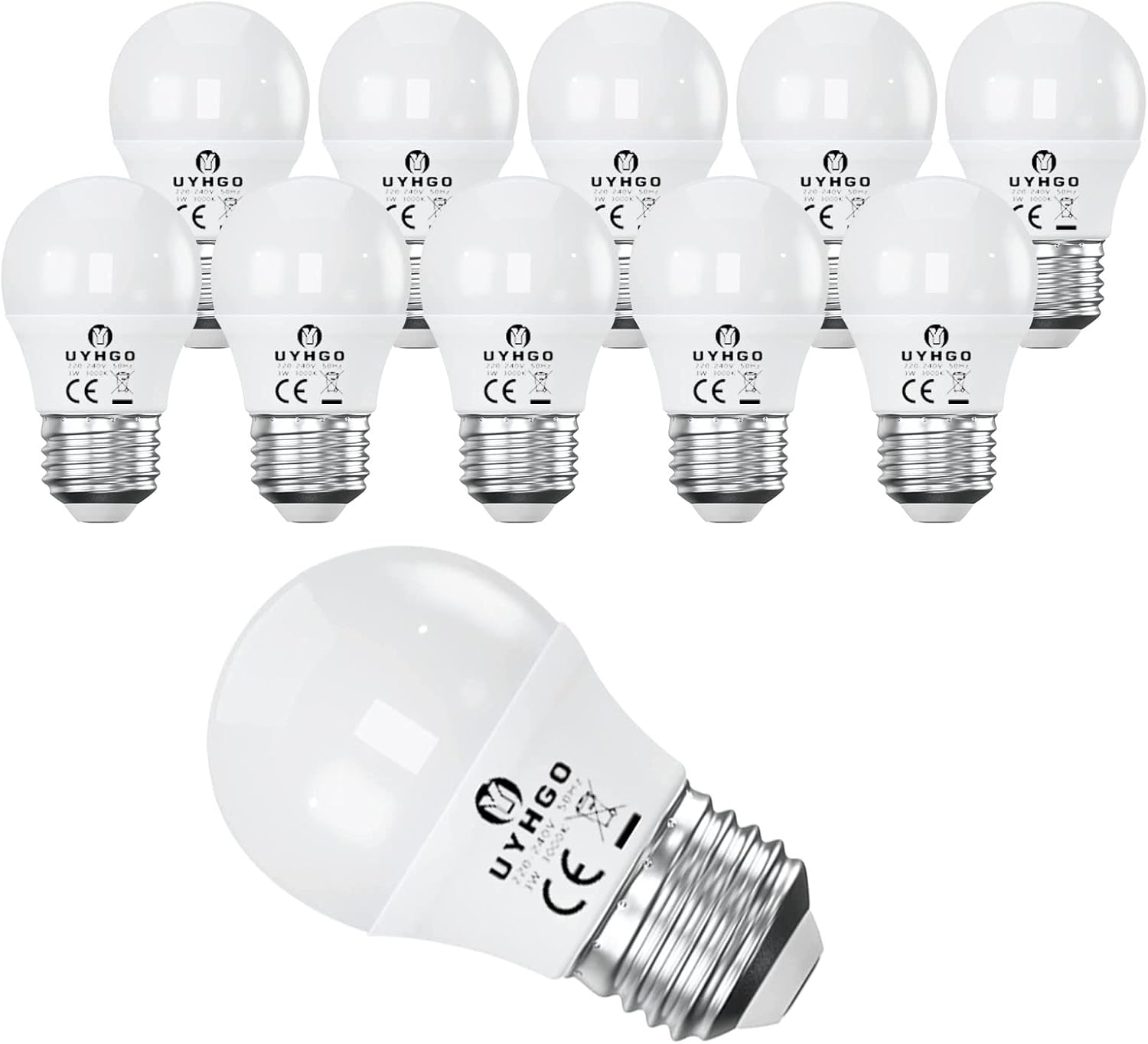 UYHGO Ampoules LED E27, G45 Type Globe Ampoules de 3W Équivalent
