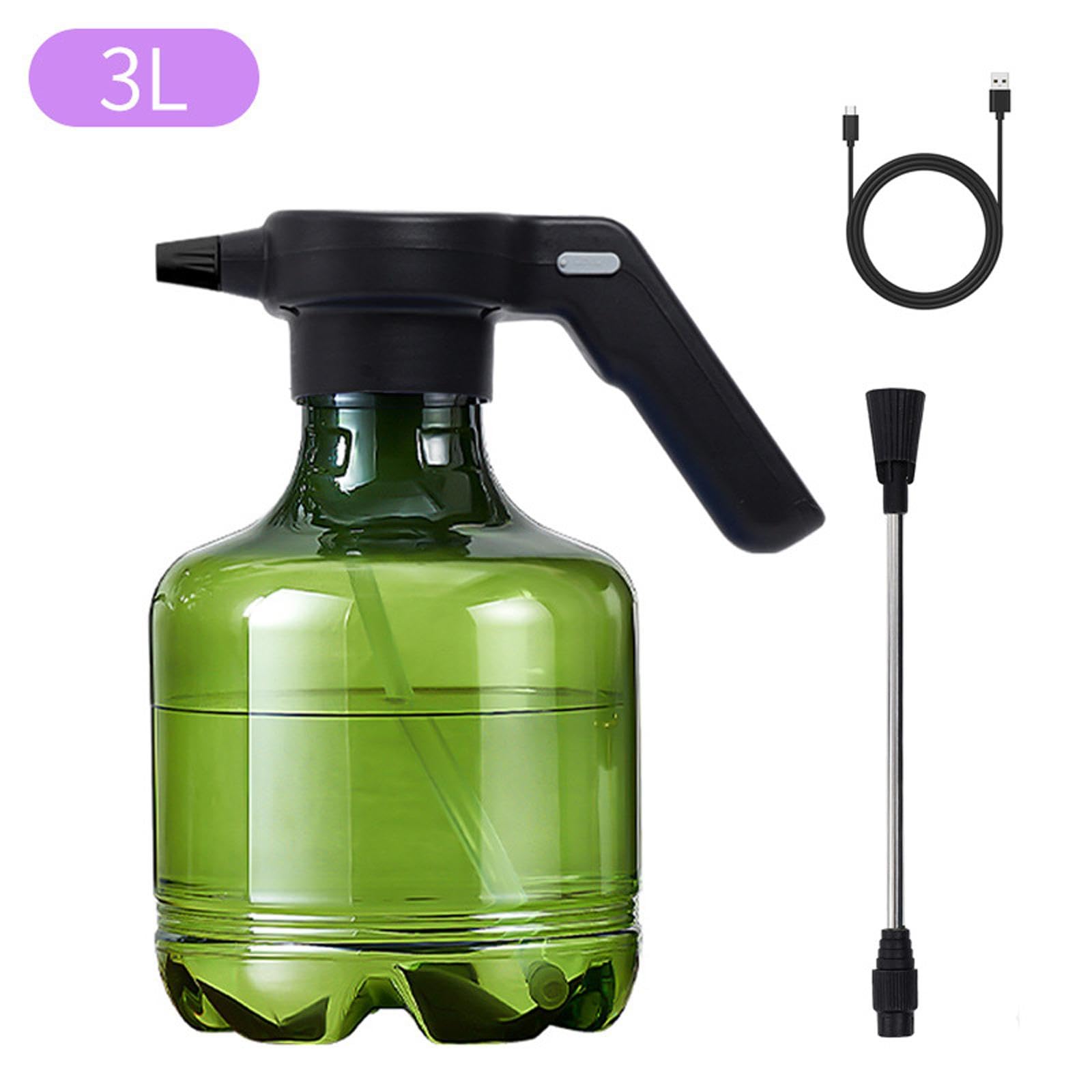 Vaporisateur électrique et Pratique (3 L) avec Buse Rotative pour Plantes D'intérieur et de Jardin, Idéal pour L'arrosage et, Vert
