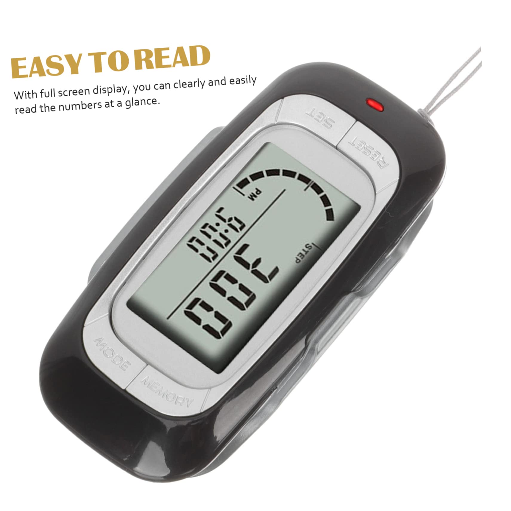 Sosoport podomètre 3D podomètre Simple de Poche Pédomètre Clip de Compteur de Pas traqueurs d'activité Marcher passomètre Professionnel passomètre pour l'extérieur Abdos