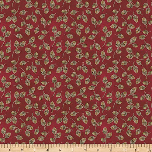 Luxurious Rust Acorn Quilt Fabric By The Yard - Perfect for Quilting and Crafts