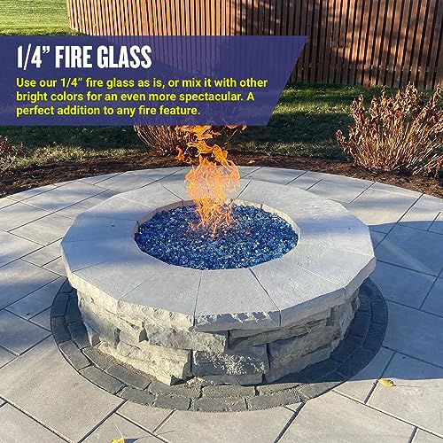 Image of American Fireglass 10-Pound Fire Glass with Fireplace Glass and Fire Pit Glass, 1 /4-Inch, Copper