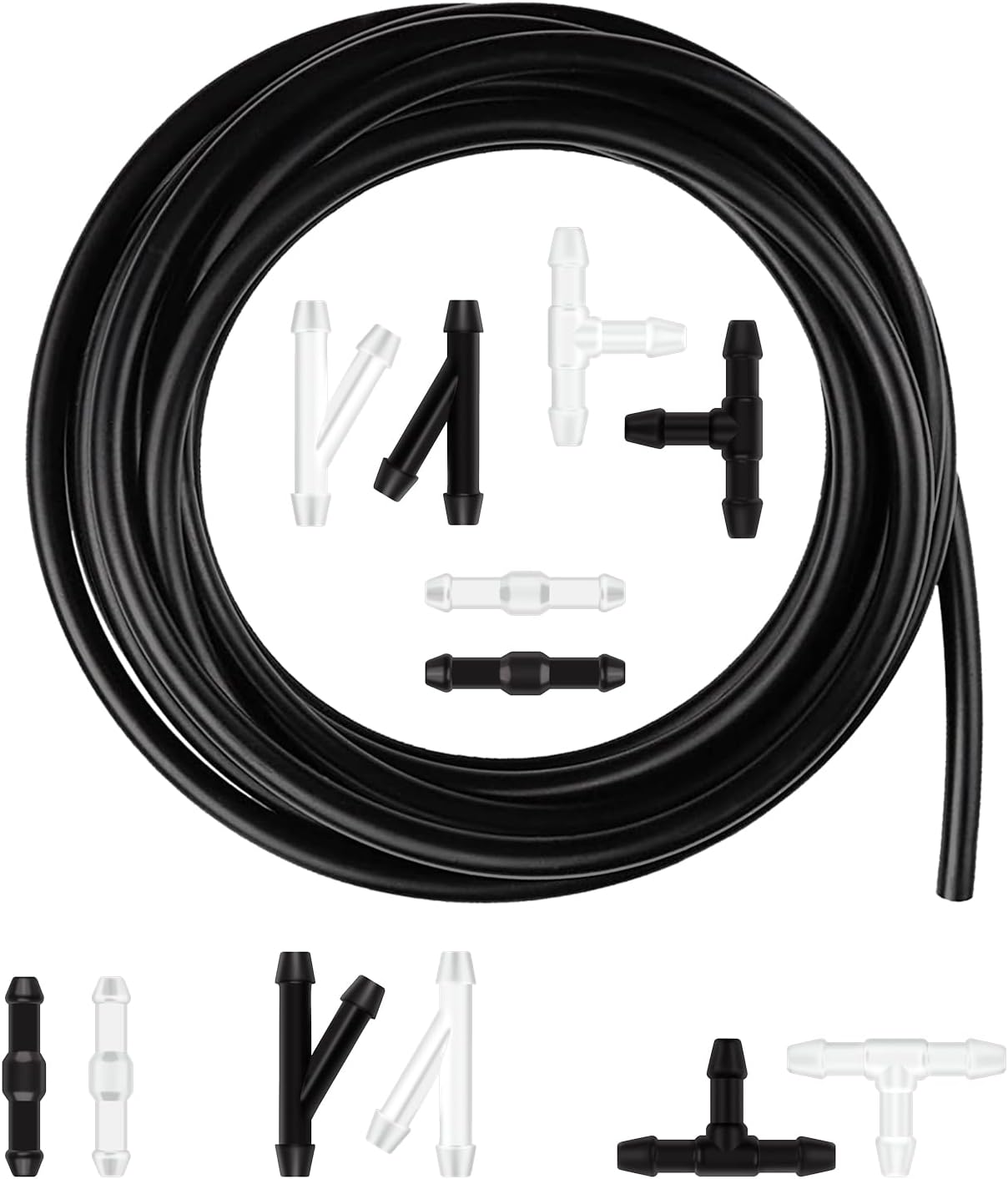 Windshield Washer Hose Kit with 12PCS Hose Connectors & 13