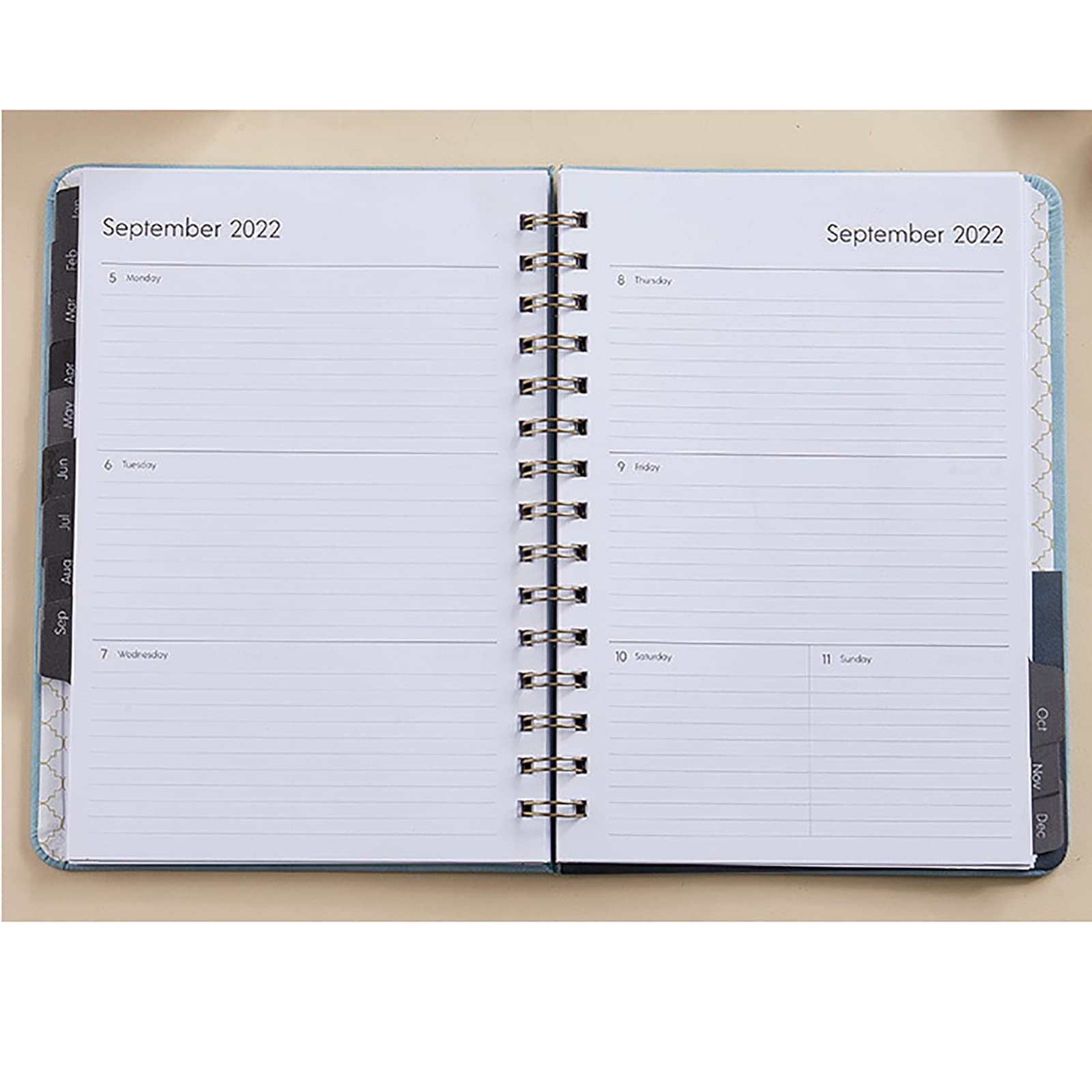 Amazon.co.jp: ノートブック メモ帳 12ヶ月 365日 システム手帳 A5