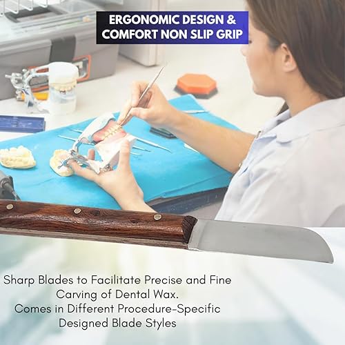 Miniatura 3 de Cuchillo de yeso dental Alineado Cuchillo de modelado Tallador de laboratorio restaurador Instrumento de mezcla hecho de acero inoxidable Viene con