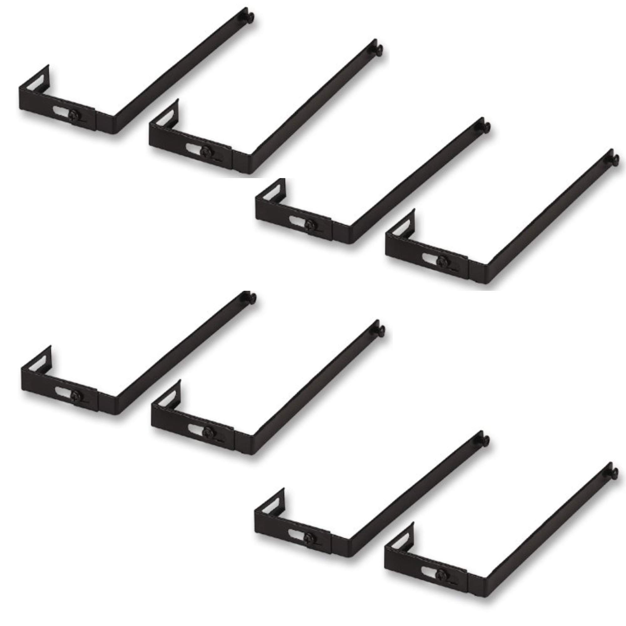 Officemate Universal Partition Hanger Set, Adjusted to fit Panels with 1 1/4 inch to 3 1/2 inch Thickness, Metal Black (21460) - 4 Pair