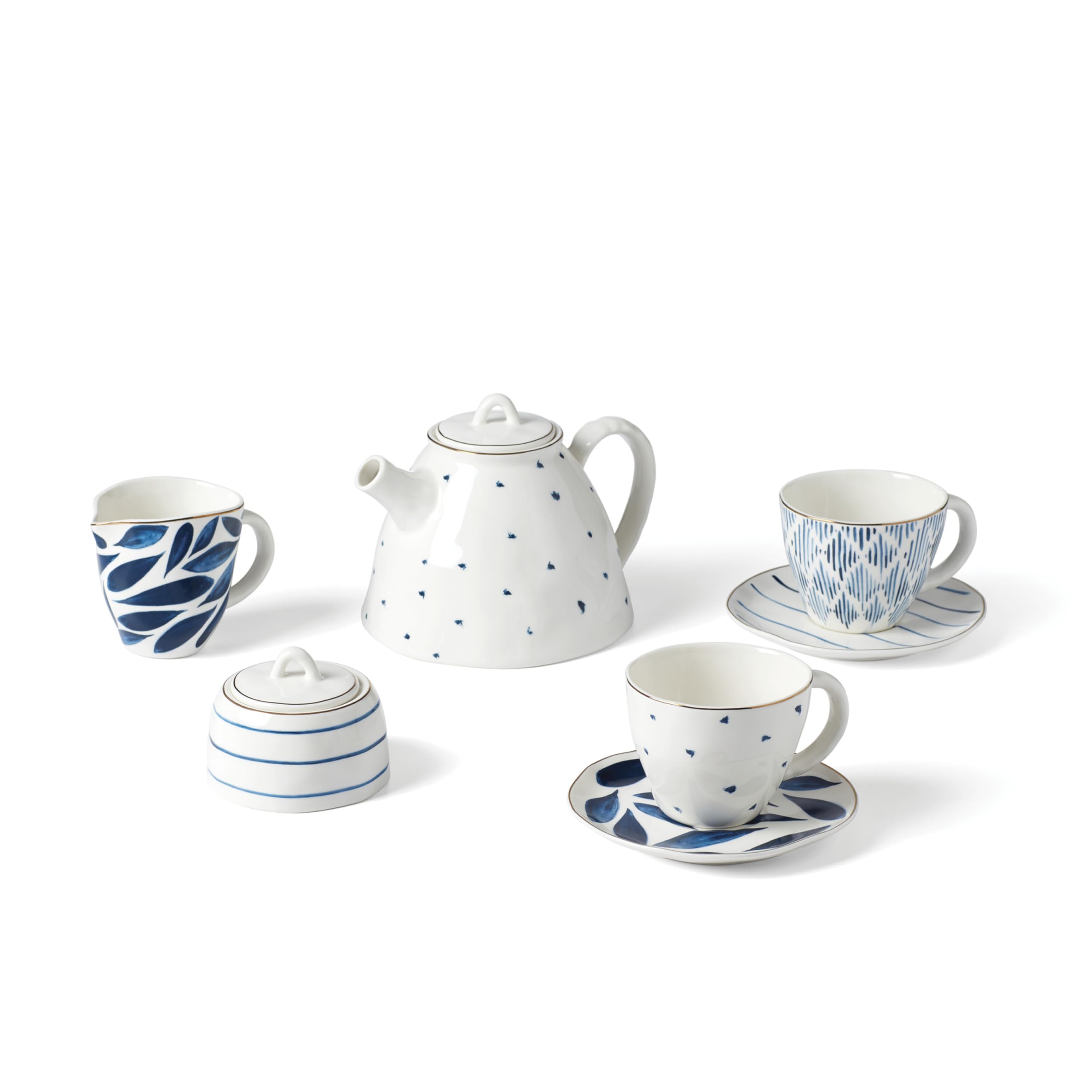 Amazon.com | Lenox 893764 Blue Bay 9-Piece Tea Set: Dinnerware Sets