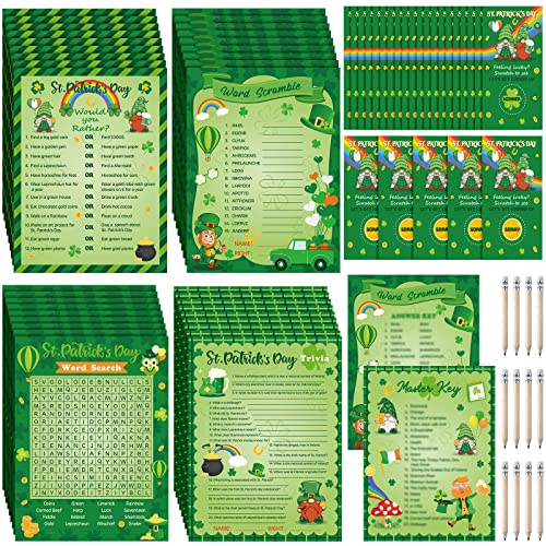 Chinco 127 Pcs St. Patrick's Day Games Cards Lucky...