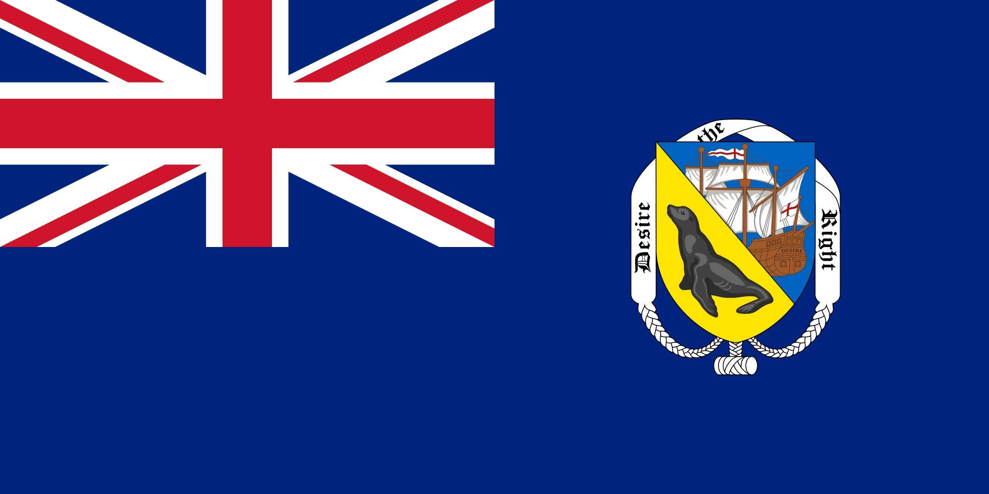 Drapeau Falkland Islands 1925–1948 l'emblème historique grand format paysage